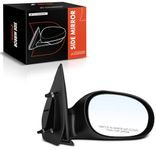 A-Premium Passenger Side Manual Door Mirror - Compatible with Dodge Neon 2000-2005 & Plymouth Neon 2000-2001 - Non-Heated Manual Folding Black Outside Rear View Mirror - Replace# 4783560AN