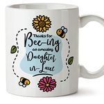 MUGFFINS Daughter in Law Mug - in English - Thanks for Beeing Amazing - Funny Gift - Ceramic 11oz Mug