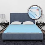 BeyBee ® Cotton Quickly Dry Sheet for Baby Large Size Double Bed (Blue, Double Bed Size- 200cm x 260cm)