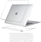 T Tersely Case for MacBook Air M3 M2, 2024 2023 2022 Model A2681 A3113 13.6-inch Case Compatible with MacBook Air 13.6 with Keyboard Cover (Clear)