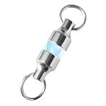 Belivoz Magnetic Keychain for Bike, Key Holder for Car Keys - Detachable Key Ring Quick Release Metal Keychain (Silver)