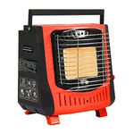 Camping Gas Heater, Portable Heater Ceramic Burner 1.3kW Power 108g/h Consumption 5000 BTU