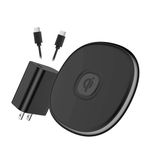 NANAMI 15W Max Wireless Charger, Qi Charging Pad with Fast Charge USB Wall Charger for iPhone 16/15 Pro Max/14/13/12/11/XS Max/XR/X/8, for Samsung S24/S23/S22/S21/S20 fe/S10/S9,Note 20,Airpods Pro 2/3