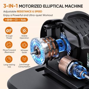 Dripex Under Desk Elliptical Trainer – Compact Pedal Exerciser, Orange