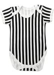 Baby Moo's Beetle Striped Baby Grow | Unisex Cool Beetlejuice Horror Movie Inspired Baby Bodysuit - Alternative Goth New Baby & Parents Gifts UK (3-6 months)