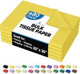 480 Sheets Bulk Yellow Tissue Paper