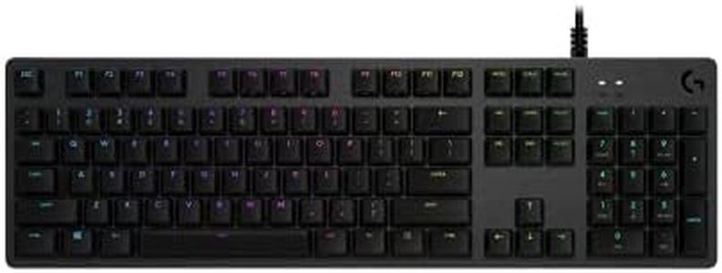 Logitech G 512 Mechanical Gaming Keyboard, RGB LIGHTSYNC, Backlit Keys, GX-Brown Touch, Aluminum Alloy, Customizable F Keys, USB Passthrough, QWERTY PT Layout - Charcoal/Black