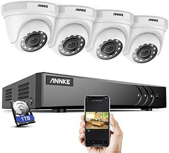 ANNKE 8 Canali Kit Sorveglianza Sistema，H.265+ 3K Lite DVR con HDD 1TB e 4 Telecamere di Sorveglianza, Rilevamento di Persona/Veicolo,Visione Notturna, Accesso Remoto,Registrazione Intelligente