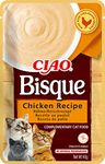 Ciao Bisque by INABA Cat Treat - Chicken - 1 Pack (40g total) / Moist Cat Treat, Delicious & Healthy Snack, Puree Food Topper, Side Dish, Complement, Natural, Grain Free