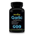 Nutriosys Garlic - 500 mg For Heart health,Cholesterol Management and Weight Loss - 90 Capsules