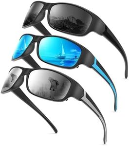 KALIYADI Polarized Sunglasses-for-Men Sports Sunglasses: Mens Sun Glasses with UV400 for Running Fishing Golf