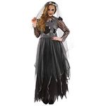 Fun Shack Adults Halloween Costumes Women, Corpse Bride Costume Women, Dead Bride Costume Women, Zombie Bride Costume Women Medium