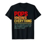 Vintage Pops Knows Everything Men Funny Father's Day T-Shirt