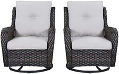 Rilyson Wicker Rocking Chair Swivel