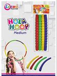 Sevriza™ Hola Hoop, Hoopa Hula, Exercise Ring for Fitness for Boys, Girls, Kids and Adults (Multi Color) (Medium Hula Hoop)