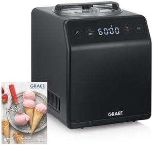 GRAEF. Eismaschine IM706 | eisenglimmergrau | Eis und Joghurtmaschine | automatische Kühlfunktion, Rührfunktion | 2 Liter Eiscreme | akustischer Signalton
