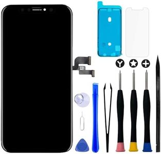 for Black iPhone 5S 4.0 inch Screen Retian LCD Touch Screen Digitizer Fram Assembly Full Set with Tools + Instructions by Brinonac