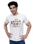 The Souled Store|F.R.I.E.N.D.S I'll Be There for You Round Neck Mens and Boys T-Shirt|Graphic Printed Half Sleeve| 100% Cotton White Color T-Shirt