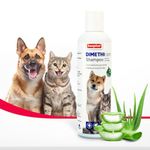 Beaphar DIMETHIcare Shampoo for Dogs and Cats | Ticks, Fleas and Biting Lice Remover Shampoo with Dimethicone and Aloe Vera - 200 ML