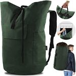 JOINPRO Laundry Bag Backpack, 125L Extra Large Travel Laundry Bags with Shoulder Straps, Adjustable & Extendable Design, Laundry Hamper Bag with 3 Pockets for Laundromat, College, Travel