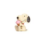 Enesco Peanuts by Jim Shore Snoopy with Ice Cream Miniature Figurine, 2.75 Inch, Multicolor