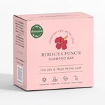 Shunyam All-Natural Shampoo Bar for Dry and Frizzy Hair - Sulphate Free, Natural, Eco-Friendly, Sustainable, Plastic Free - Hibiscus Punch, 70 gm