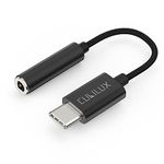 Cubilux USB C to 3.5mm Headphone Adapter with 96KHz/24-bit DAC for Samsung Galaxy S24/S23/S22/S21/S20 Note 20/10,Tab S9/S8/S7/S6, Z Flip 6/5/4/3/2,Z Fold 6/5/4/3/2,Type C Audio Jack Dongle, Black