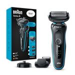 Braun Series 5 Electric Shaver, With Beard Trimmer, Charging Stand, Wet & Dry, 100% Waterproof, Easy Clean System, 2 Pin Bathroom Plug, 50-M4500cs, Mint Razor, Rated Which Best Buy