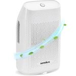 Senelux Dehumidifier 2000ml, Electric, Ultra Quiet, Auto-off, White, Comfort Mode, Ideal for Home, Bedroom, Closet