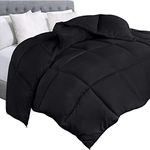 Utopia Bedding Comforter Duvet Insert, Quilted Comforter with Corner Tabs, Box Stitched Down Alternative Comforter Queen (Black)