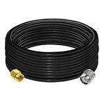 TUOLNK SMA to TNC Cable RG58 SMA Male Plug to TNC Male Low Loss Extension Cable 32.8ft(10M) TNC to SMA RF Coax Adapter Cable 50 ohm for Wireless LAN Devices