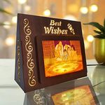 MyGiftyShop Customized Best Wishes LED Photo Table Lamp | Best Wedding Inaugrations Achivement Gift | For Husband wife friends parents brother sister