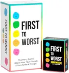 FIRST TO WORST Party Game + After Dark Expansion Set - The Card Game About How Your Friends & Family Rank Things - Adult Card Game for College Students, Groups & Fun Parties with Polarizing Priorities