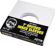 Square Deal Recordings & Supplies 7" Record Paper Inner Sleeves - White Archival Acid Free - #07IW - 50 Sleeves