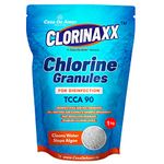 Casa De Amor Clorinaxx Swimming Pool Water Purifier Chlorine TCCA 90 Granules for Disinfection, Cleans Water and Stops Algae (1 kg)