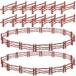 Gadpiparty 100 Pieces Mini Farm Corral Fence Toys Horse Corral Fencing Accessories Farm World Stable and Horse Playset Animal Figures for Kids Preschool Education Prop