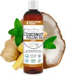 Kapuluan Coconut Pulling Oil for Teeth and Gums Mouthwash, 100% Pure and Natural, Non-GMO, Ayuverdic – Refreshing Ginger Essential Oils