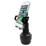 Macally Cup Holder Phone Mount, [Upgraded] Cell Phone Holder for Car Cup Holder with Universal Cup Phone Holder for iPhone, Samsung, Smartphone - Cupholder Phone Holder for Car, Truck, Golf Cart