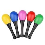 AOVNA 5 Pieces Sand Hammer 5 Colors Maracas Egg Shaker Musical Sand Shaker Educational Toys Percussion Instrument (5)