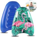 Inflatable Bodyboard with Handle, Kids Beach Toys for Surfing Swimming Floating, Boogie Board for Kids, Wave Board, Surfboard, Slip and Slide Raft, Pool Floats, Fun Beach Toys for Toddlers - Flamingo