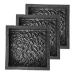 Reyal 8X8 MARBLE Paver Block Mould Pack of 3 (Black PVC) Make in India | PVC Rubber Mould | Outdoor Paving Stone Maker