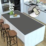 Extra Large Silicone Mat, Silicone Mats for Kitchen Counter 47.3''x23.6''x0.08", 2MM Nonslip Heat Resistant Mat, Countertop Protector, Nonstick Waterproof Craft Mat Table Placemat(Dark Gray)