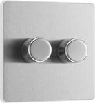 BG Electrical Evolve Double Dimmer Switch, 2-Way Push On/Off