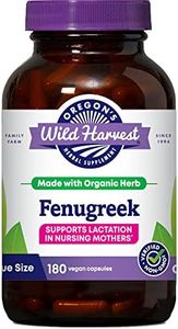 Oregon's Wild Harvest Organic Non-GMO Fenugreek Capsules, Lactation Support Herbal Supplements, 180 Count