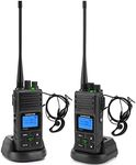 SAMCOM FPCN30A Two Way Radio Long Range Rechargeable,5W High Power UHF Programmable Professional Handheld 2 Way Radios Walkie Talkies for Adults Long Range with Group CALL/1500mAh/Earpieces, 2 Packs