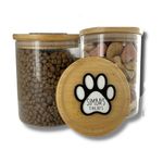 Personalised Dog/Cat Treats Pet Paw Print Glass Jar