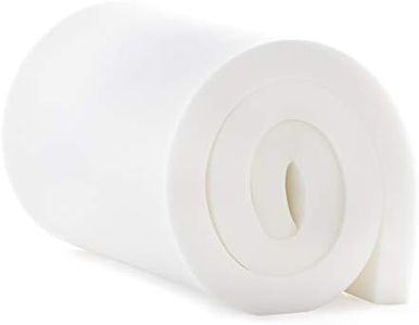 Linenspa High Density Cushion Craft Foam - Perfect for Chairs, Sofas, Headboards, and DIY Projects, 2" x 24" x 72", White