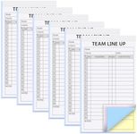 suituts 180 Sets Baseball/Softball Lineup Cards, 4 Part Carbonless, 16 Player Roster Line up Sheets for Coaches, Team, Sports (6 Pads, 4.5 x 8 Inch