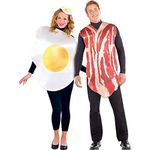 (PKT) (844276-55) Adult Breakfast Buddies Bacon & Egg Costumes (Standard)