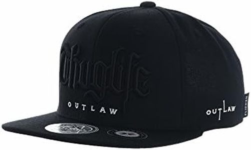 WITHMOONS Snapback Hat Thuglife Embroidery Hiphop Baseball Cap AL2862 (Black)